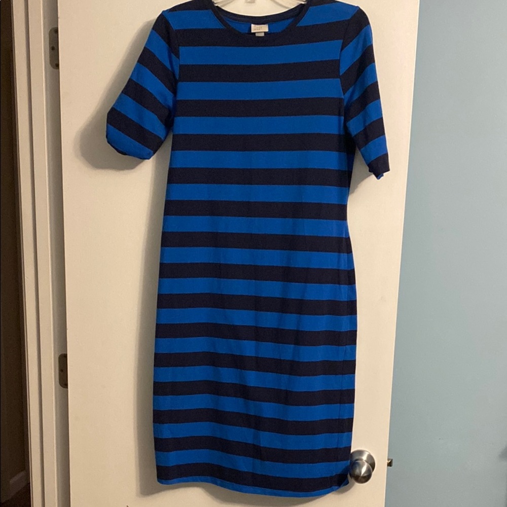 A New Day Blue and Black Raglan Sheath Dress